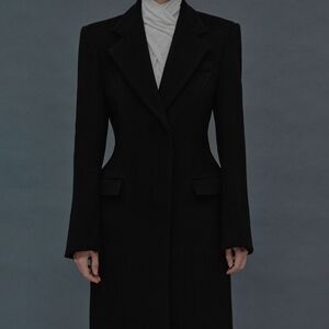 Black Holin Hourglass Coat